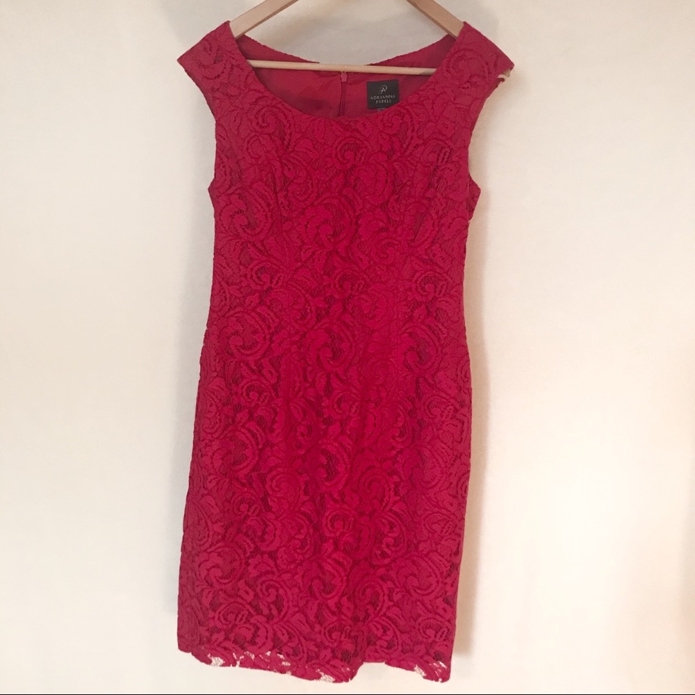 Adrianna Papell magenta dress